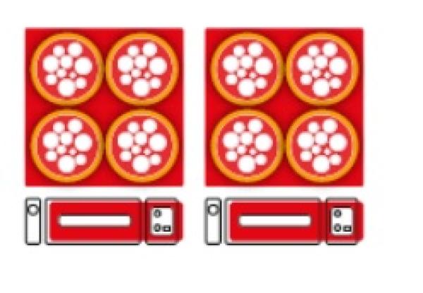 Allround 4+4 50521004 (25) K Italforni TK44 Pizzaofen, elektro, 4+4 Pizzen 32cm
